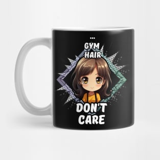 Kawaii Gym Hair Don't Care Anime Mug